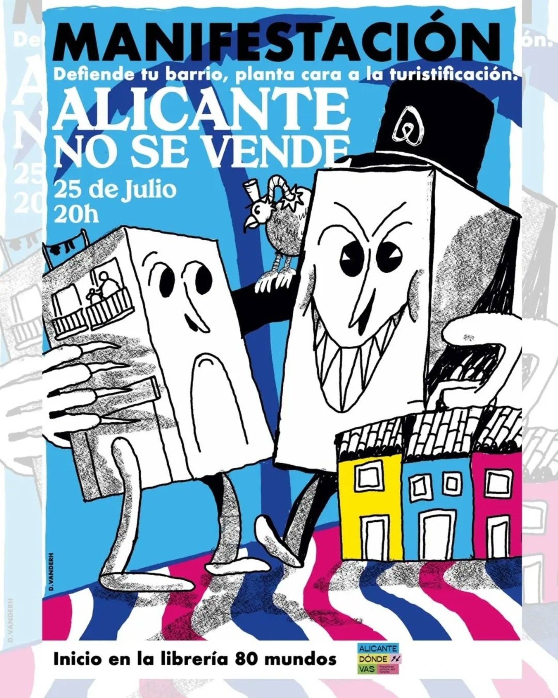 Cartel de la manifestación, Alicante dónde vas