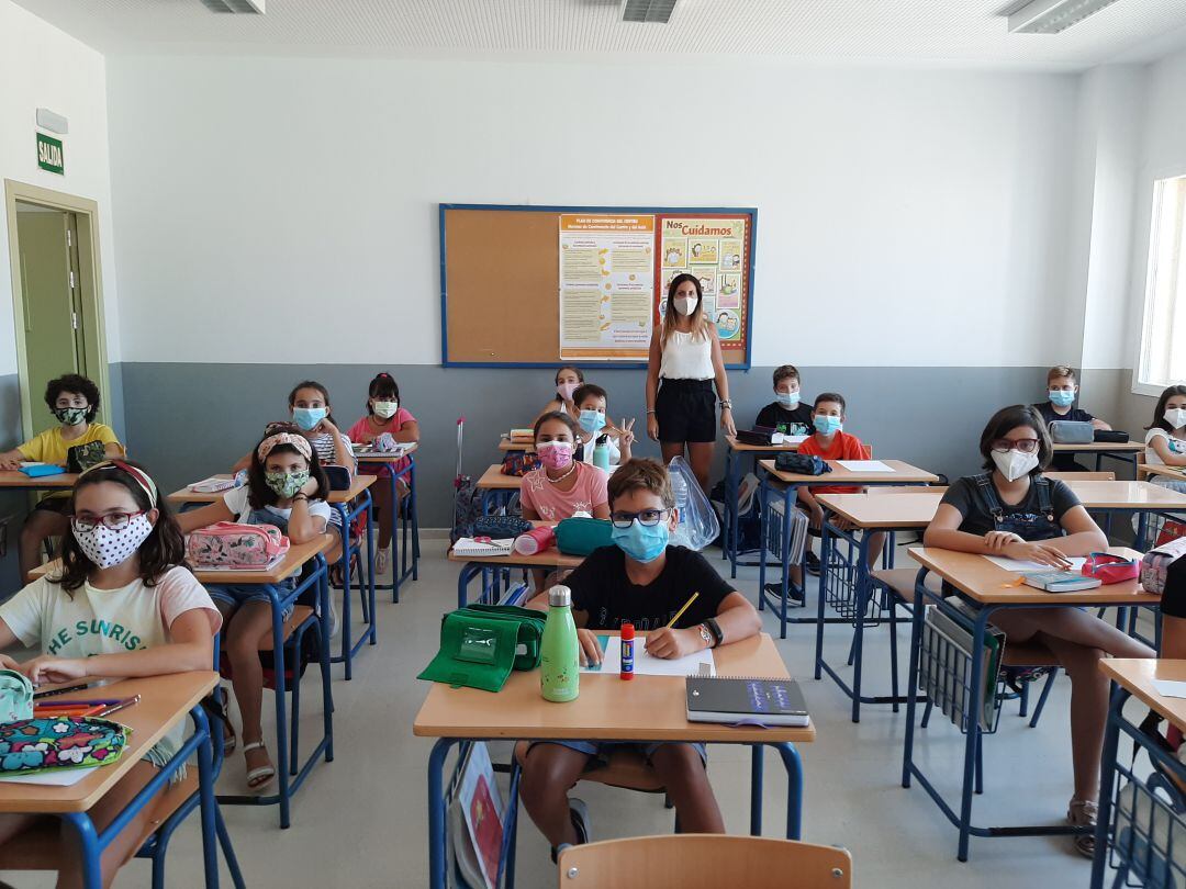 Clase de primeria del colegio Almudena Grandes