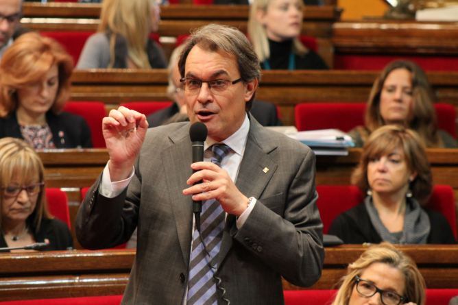 Artur Mas, en el pleno del Parlament de Catalunya