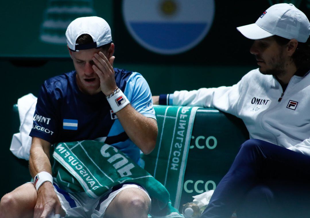 Diego Schwartzman, durante su participación en la Copa Davis de Madrid.