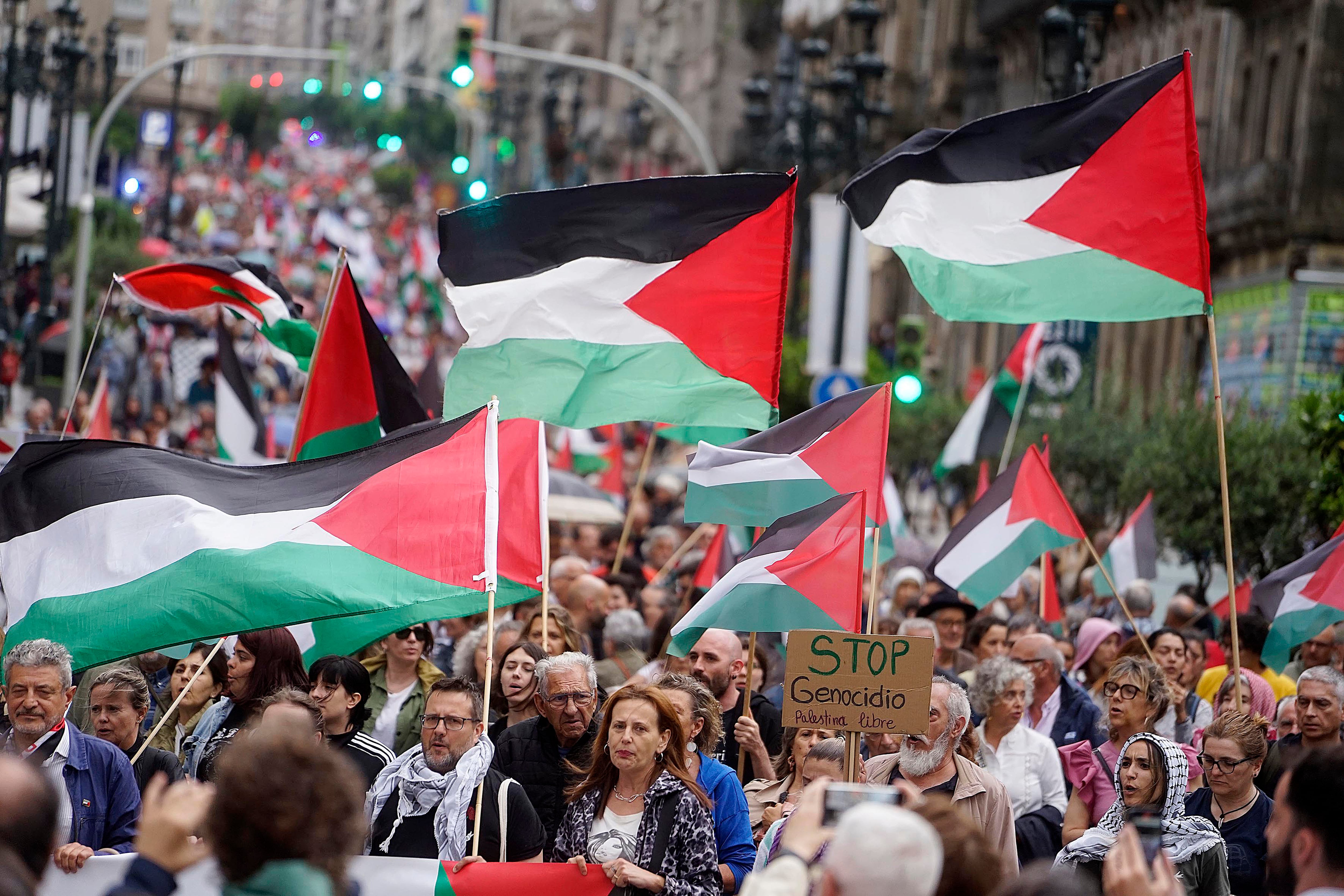 Imagen de la manifestación proPalestina que acogió Vigo en junio de 2025
EFE/ Salvador Sas