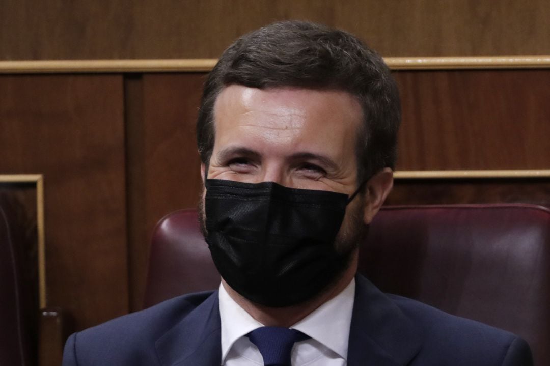 Pablo Casado, durante el debate de la moción de censura presentada por Vox.