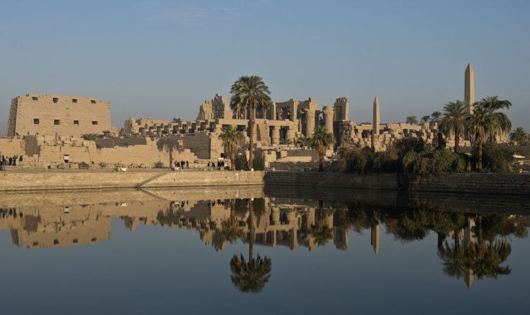 Fotografía del Templo de Karnak, ubicado en la histórica ciudad de Luxor.