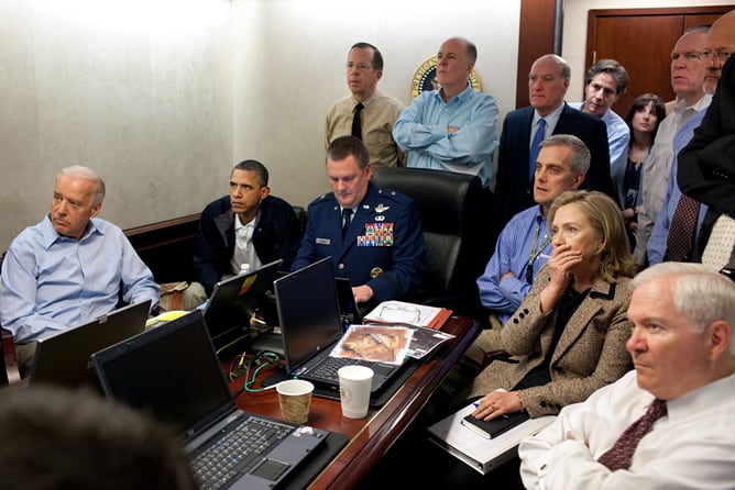 Barack Obama sigue el ataque contra Bin Laden desde la &#039;Situation Room&#039;, junto a su equipo de Seguridad Nacional