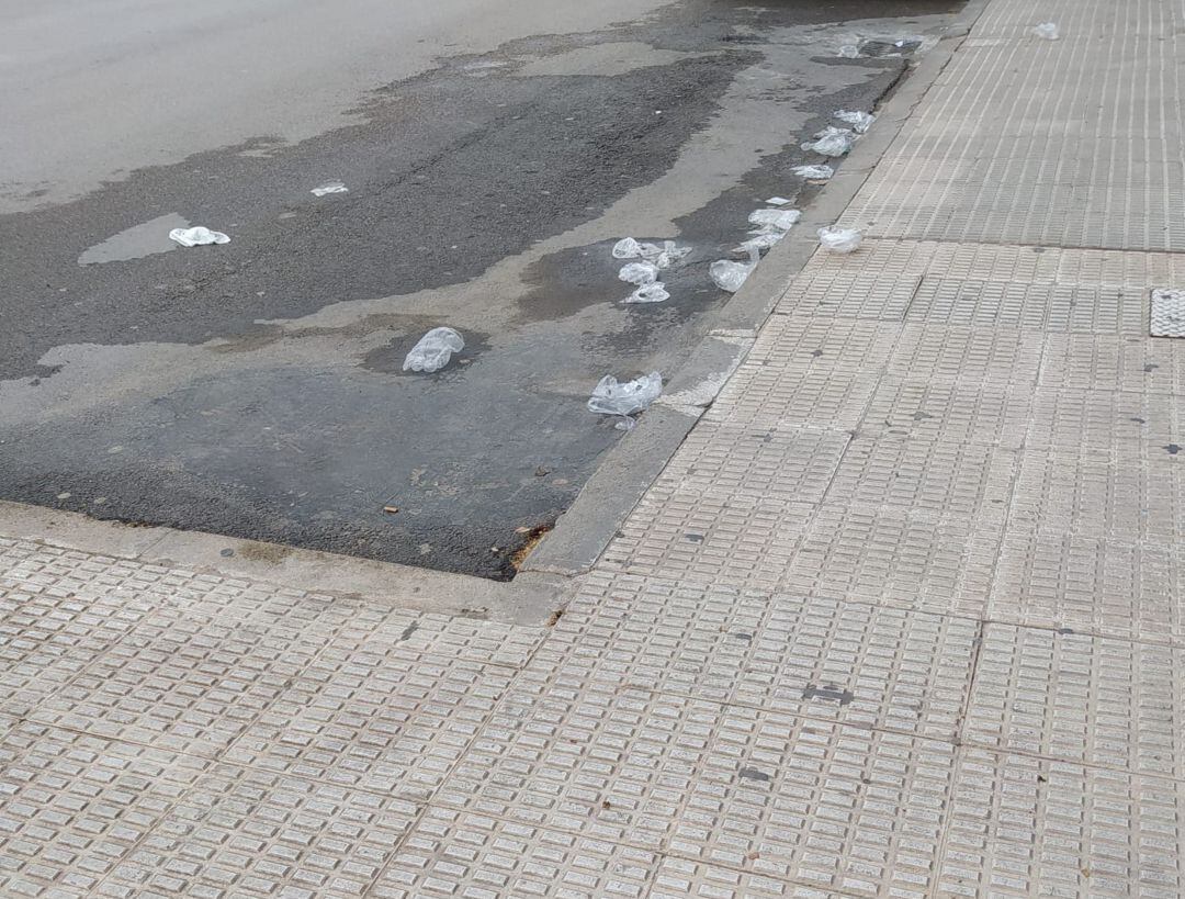 Estado de una de las calles del municipio