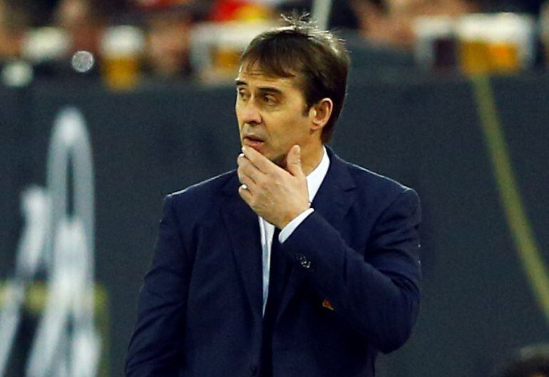 Lopetegui, durante el partido contra Alemania