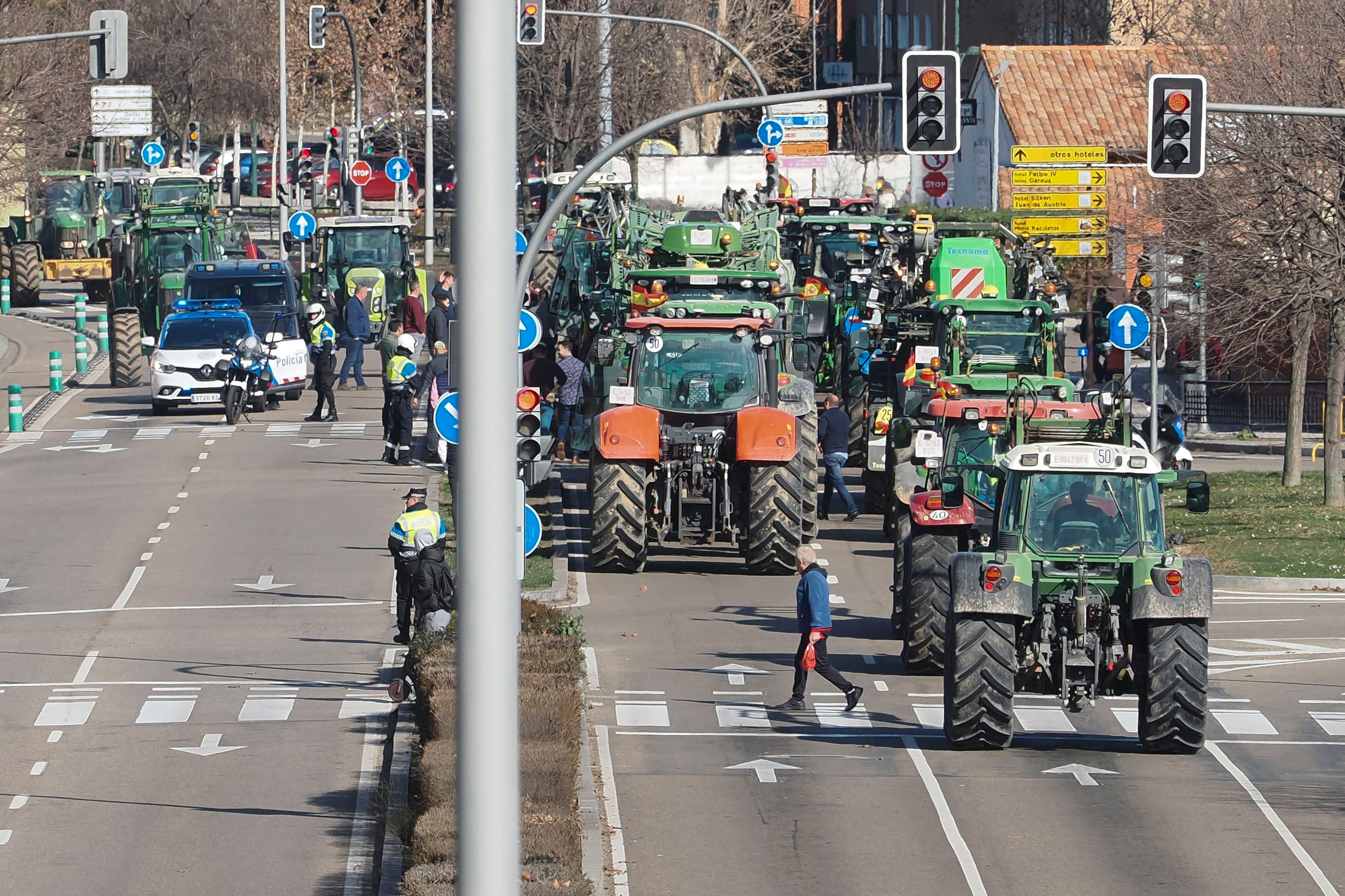 Imagen de archivo de la tractorada que tuvo lugar en Valladolid el viernes 2 de febrero