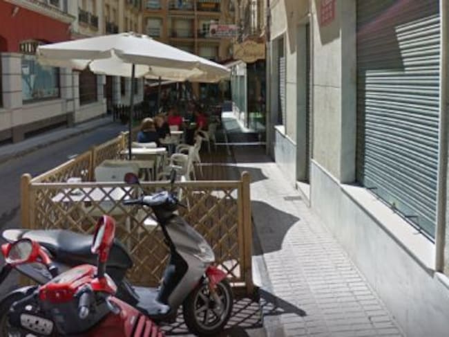 Terraza de Cafetería Olimpia de Linares.