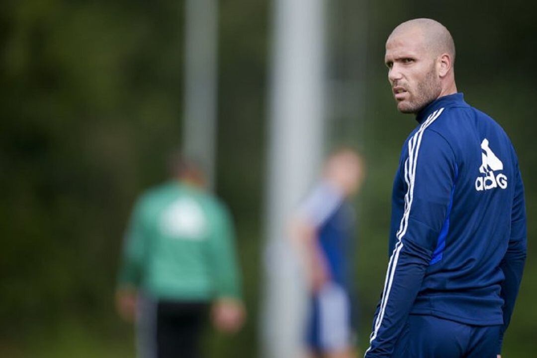 Alfredo Ortuño durante un entrenamiento.