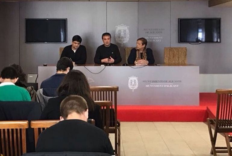 Miguel Ángel Pavón, Natxo Bellido y Sofía Morales en una foto de archivo