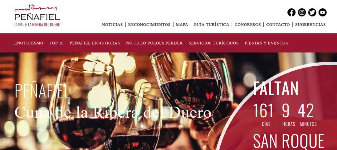 El nuevo portal de Turismo del Peñafiel nos da la bienvenida con esta nueva imagen