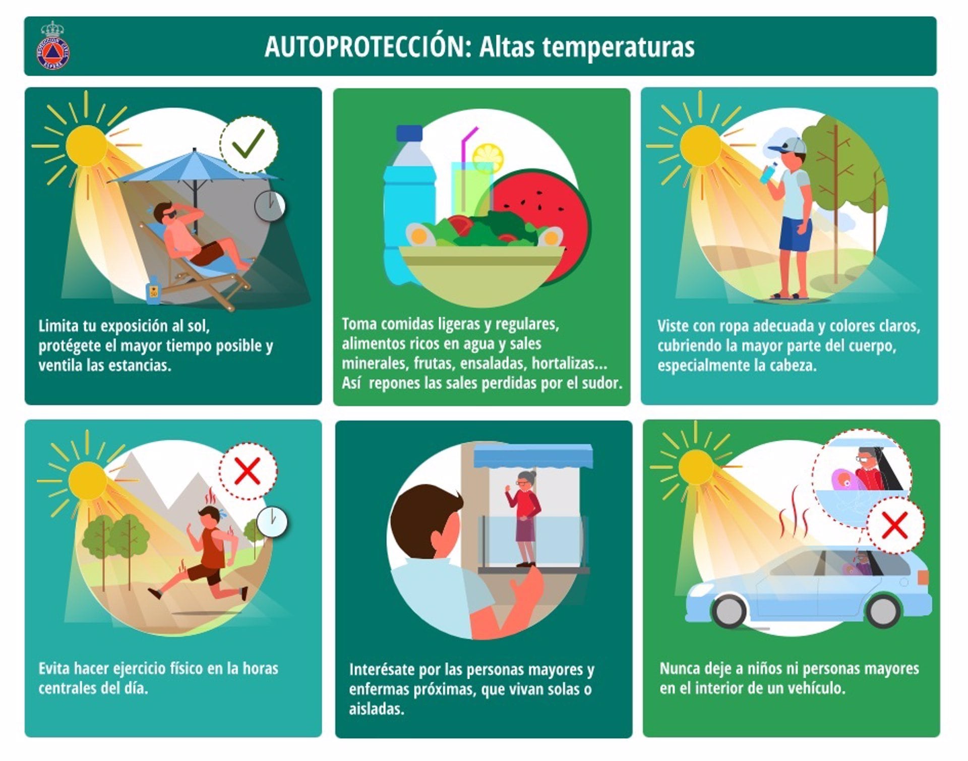 Recomendaciones ante las altas temperaturas