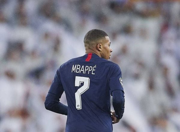 Mbappé, en un partido con el PSG