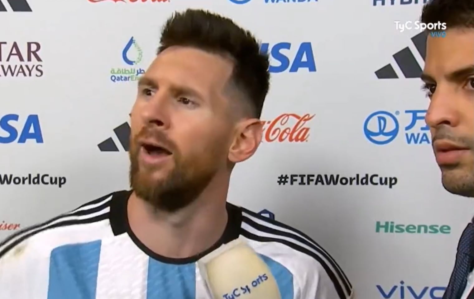 Messi, durante la entrevista con &#039;Tyc Sports&#039;.