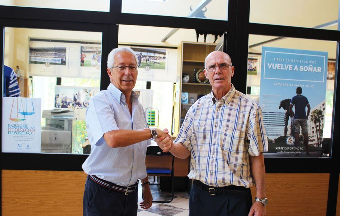 Pepe Ravelo junto a Rafael Coca