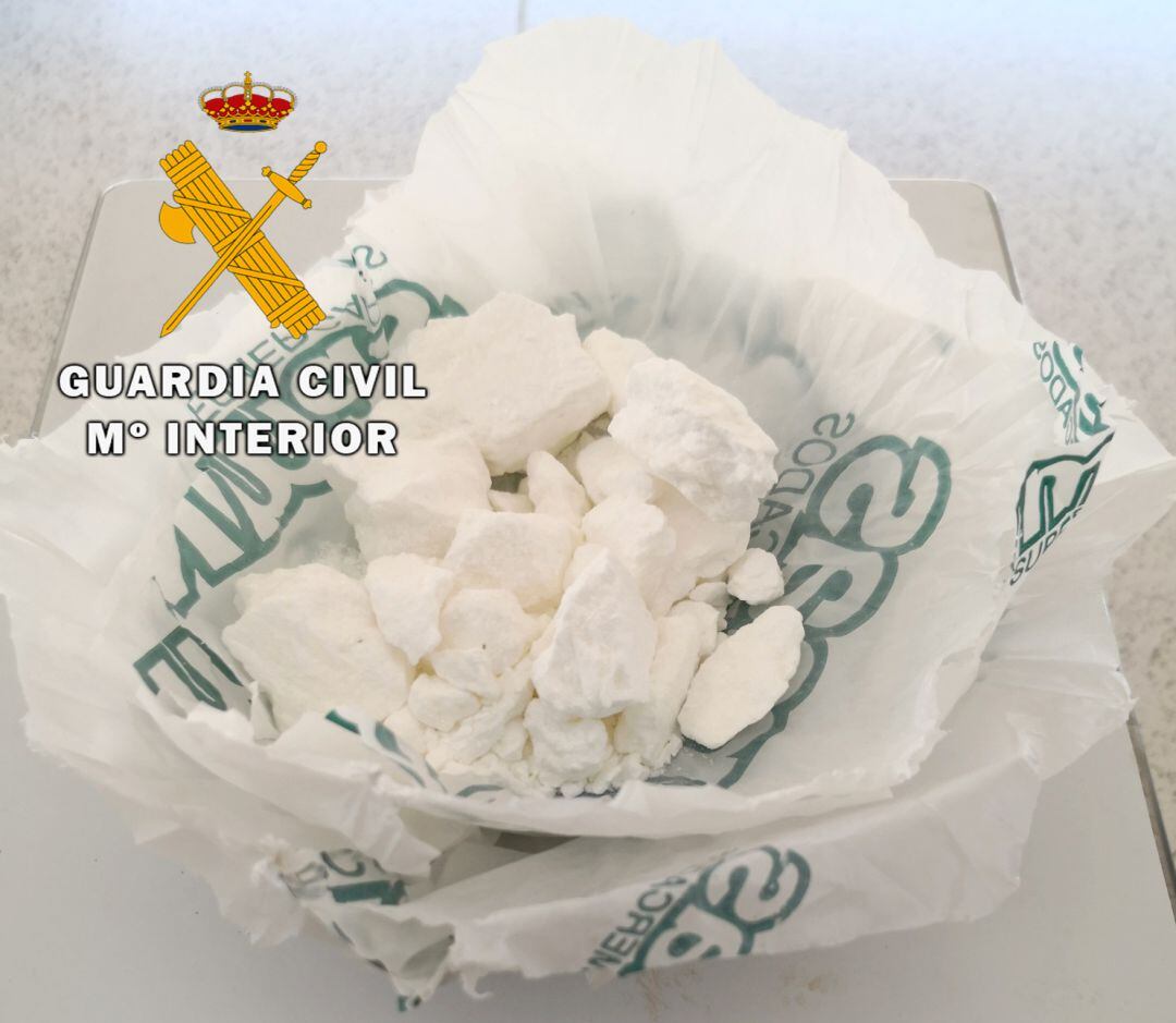 Cocaína incautada por la Guardia Civil.