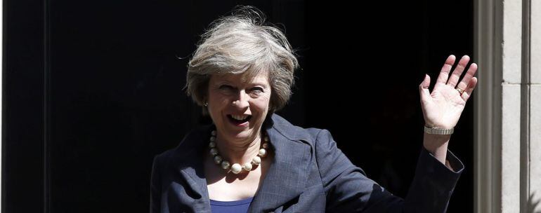 Theresa May a las puertas del n&amp;uacute;mero 10 de Downing Street.