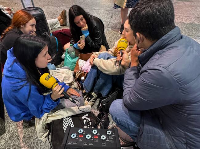 Pedro Fullana, en la estación de Atocha, tras el apagón eléctrico en España.