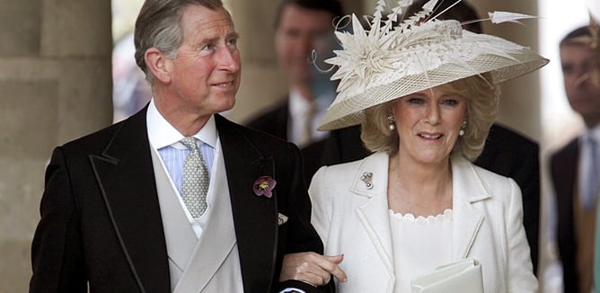 El príncipe Carlos y Camilla Parker-Bowles, el día de su boda en Londres en 2005