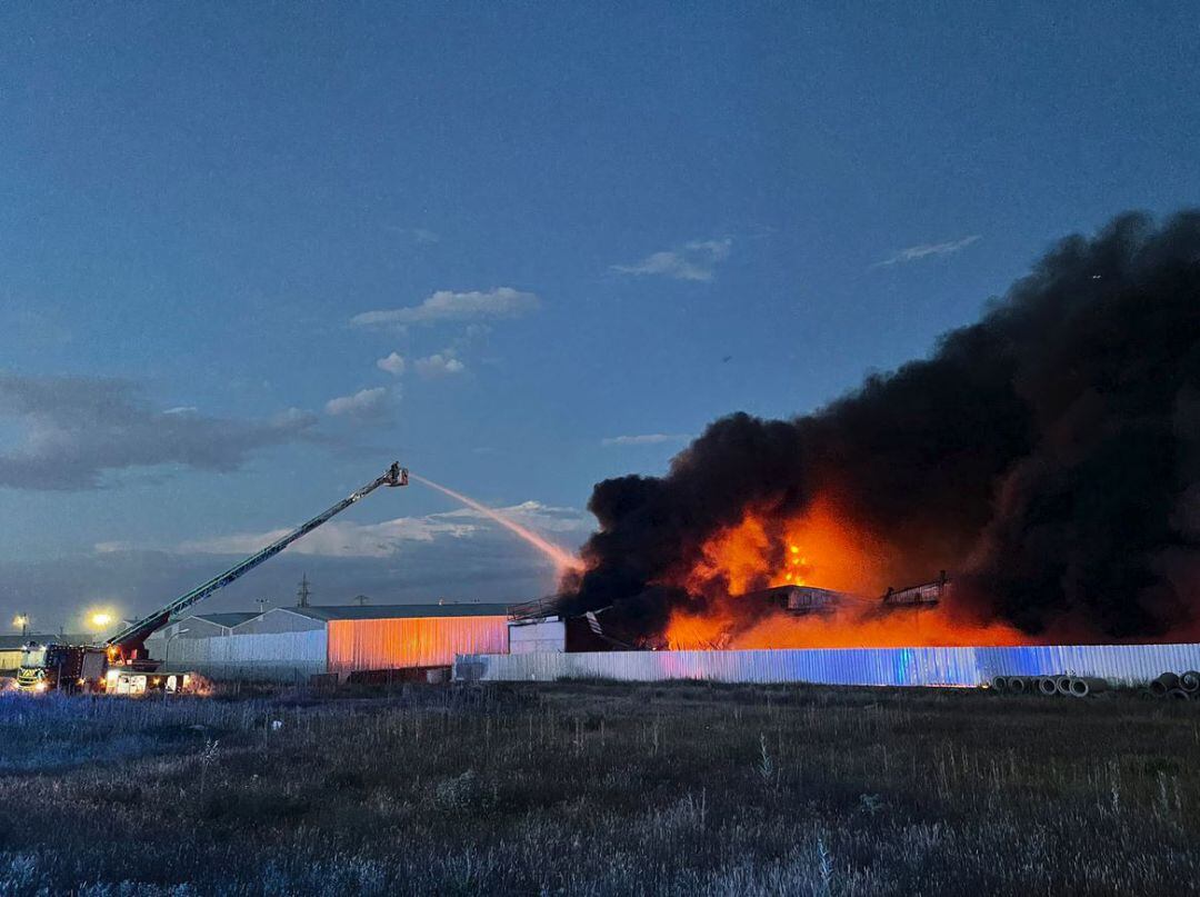 Incendio en una planta química de Yuncos