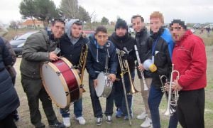 Grupo de jóvenes músicos que acompañaron las letras de las &quot;coplillas&quot; de los Quintos de Orgaz