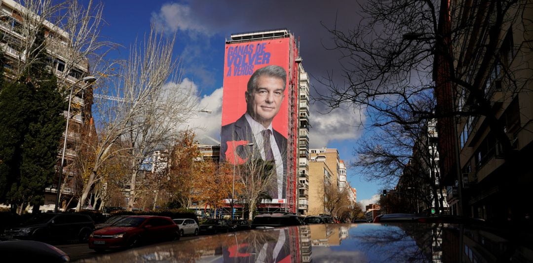 El cartel de Joan Laporta en Madrid