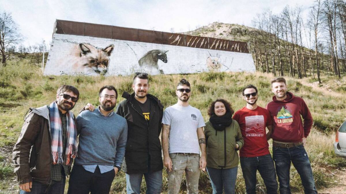 Mural en homenaje a los animales muertos en el incendio de Marxuquera
