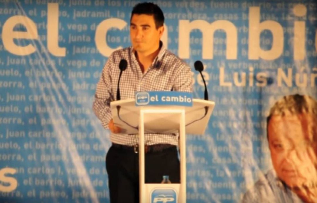 Domingo González en un acto de campaña del PP