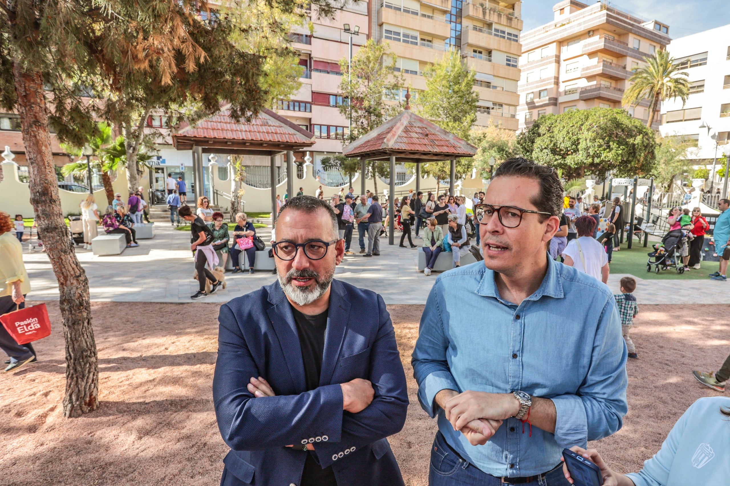 José Antonio Amat, teniente de alcalde de Elda; junto al alcalde, Rubén Alfaro; en una imagen de archivo