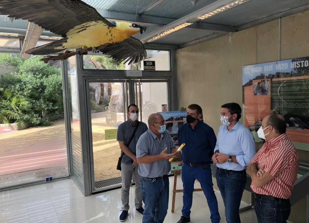 El consejero Antonio Luengo inaugura el módulo expositivo sobre el nido datado de quebrantahuesos más antiguo del mundo, situado en la Sierra de El Valle Carrascoy 