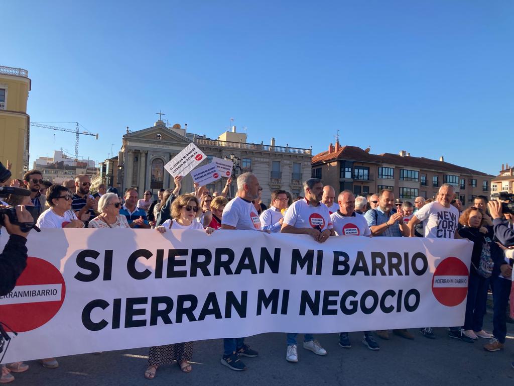 Protestas comerciantes del Carmen. Murcia