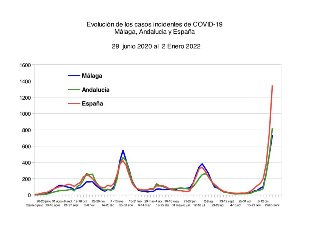 Evolución de la pandemia en los úlitmos cinco meses