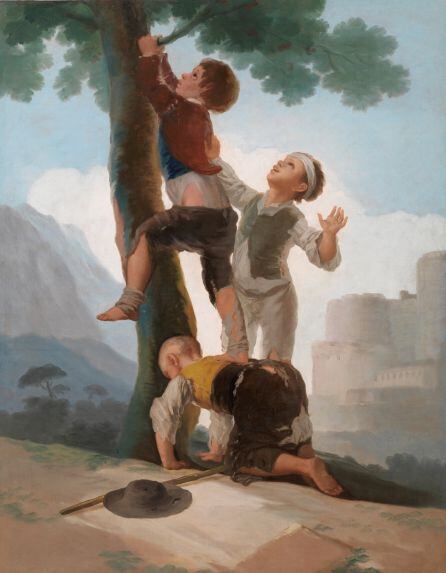 Muchachos trepando a un árbol, Goya