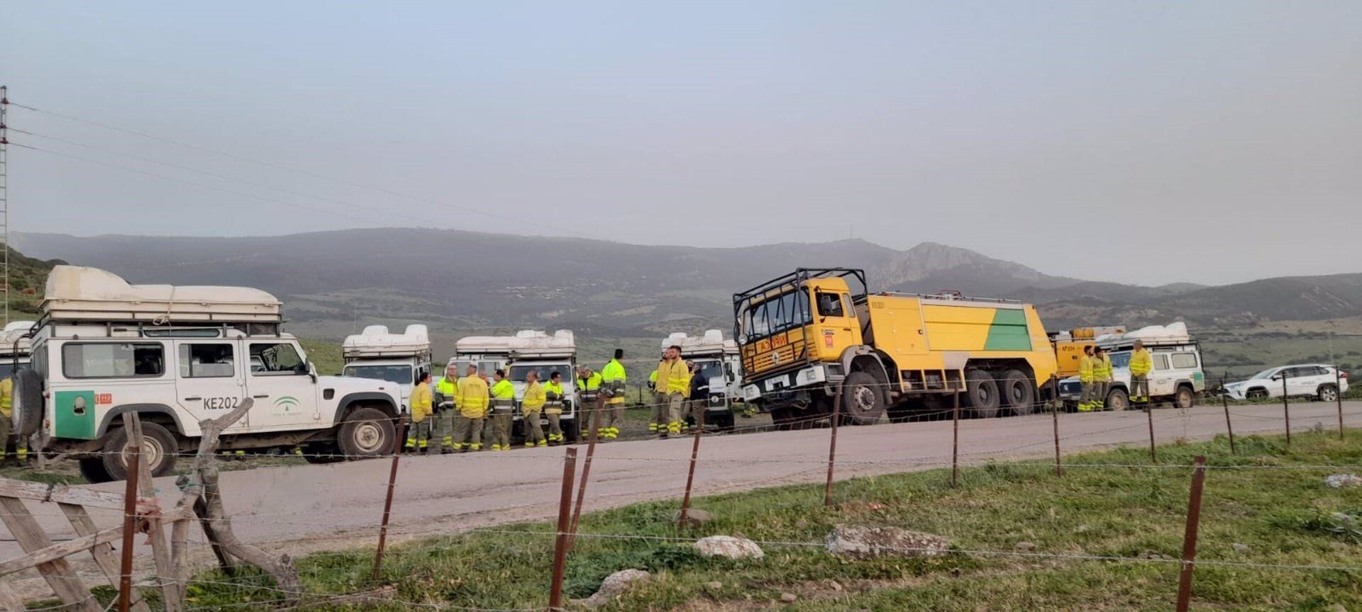 Relevo de medios en el incendio