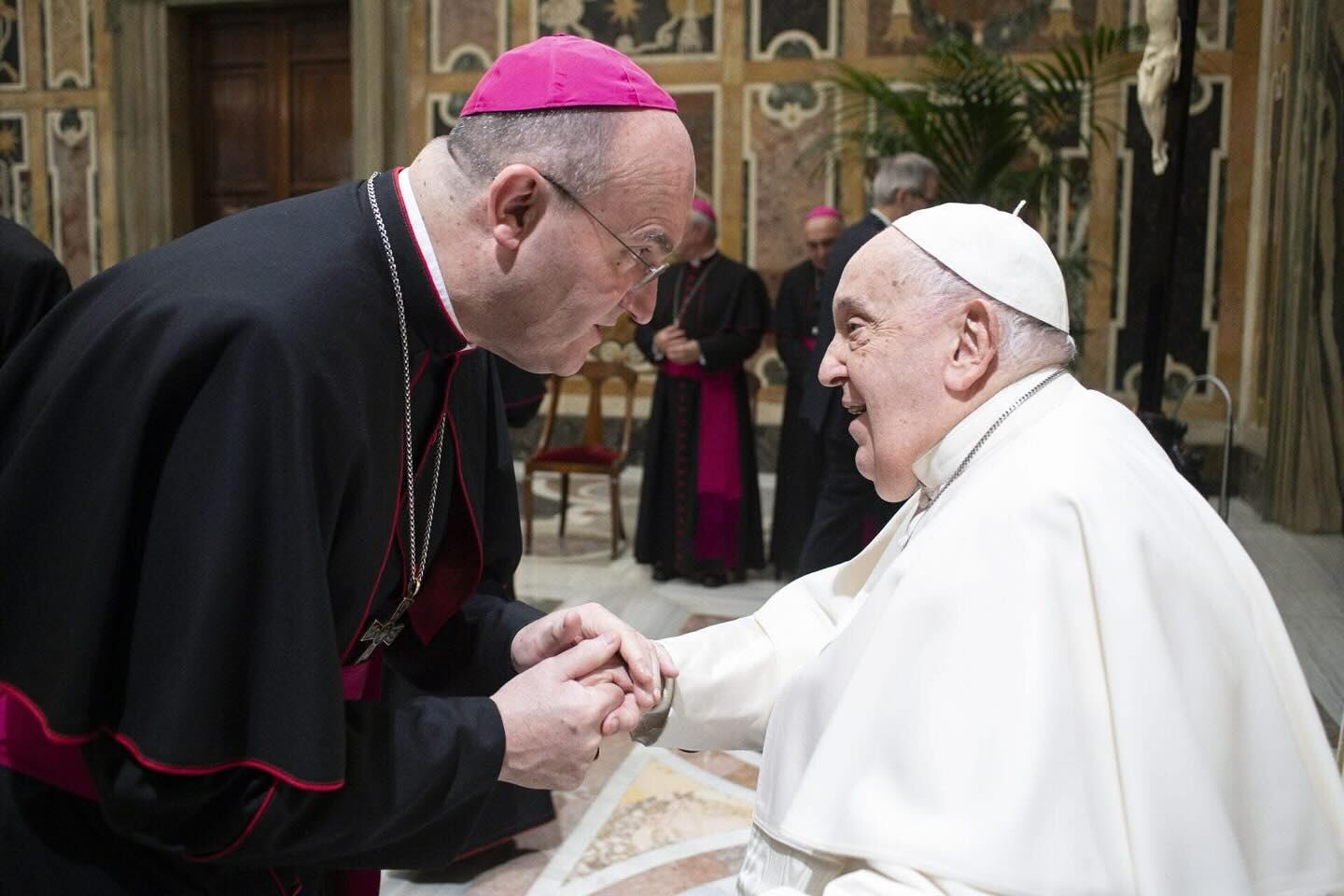 El obispo Munilla y el Papa Francisco, en una imagen de archivo