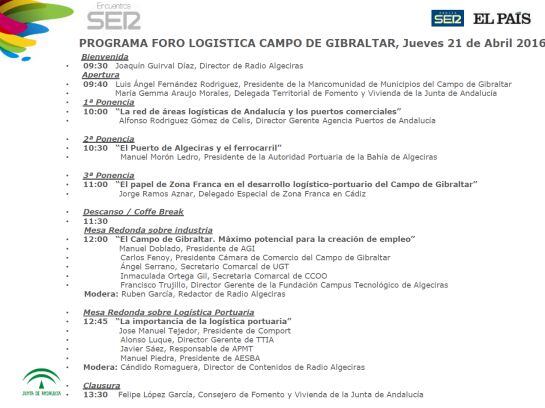 Programa I Foro de Logística Marítimo-portuaria