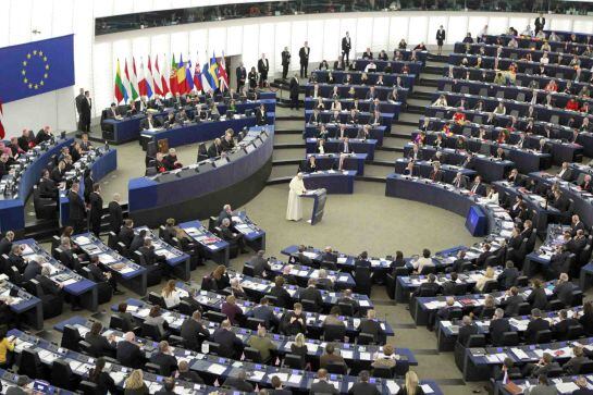 El papa Francisco en el Parlamento Europeo