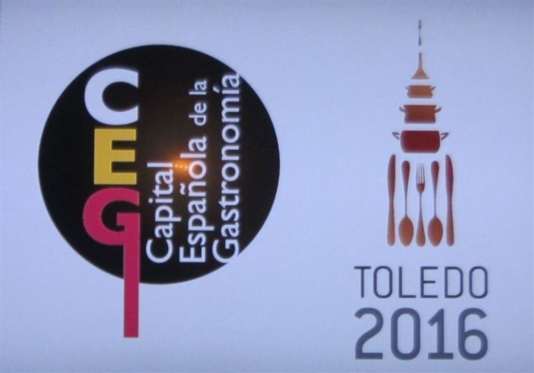 Logotipo de la Capitalidad Gastronómica Española que Toledo ostentará en 2016.