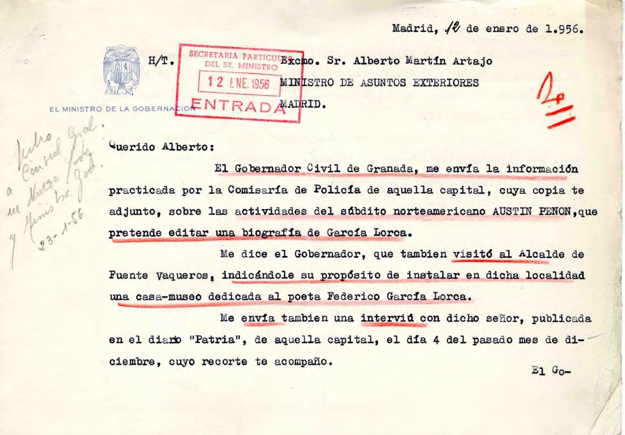 Material inédito encontrado durante la investigación