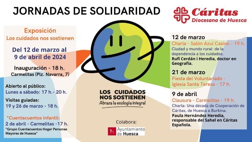 Cáritas Huesca celebra sus Jornadas de Solidaridad con varias actividades