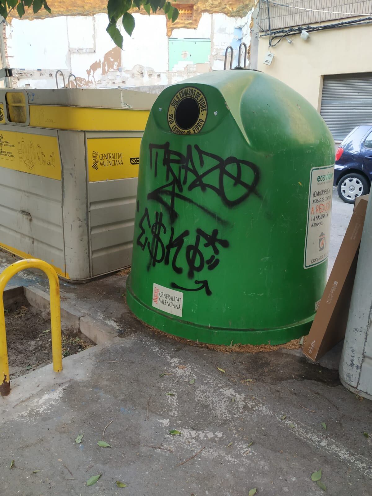 Zonas de contenedores y papeleras