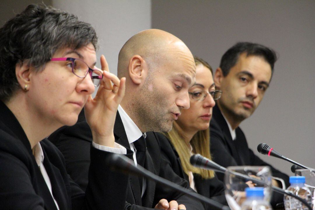 Cèlia Vendrell en primer pla durant la sessió de comú d'Escaldes d'aquest dilluns