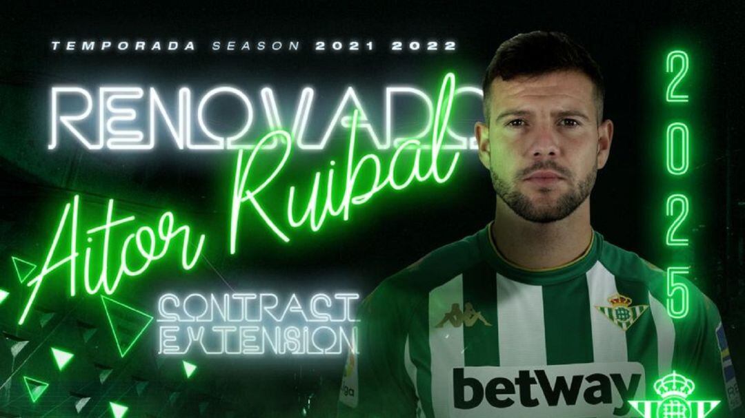 Aitor Ruibal amplía su contrato con el Betis hasta 2025. 