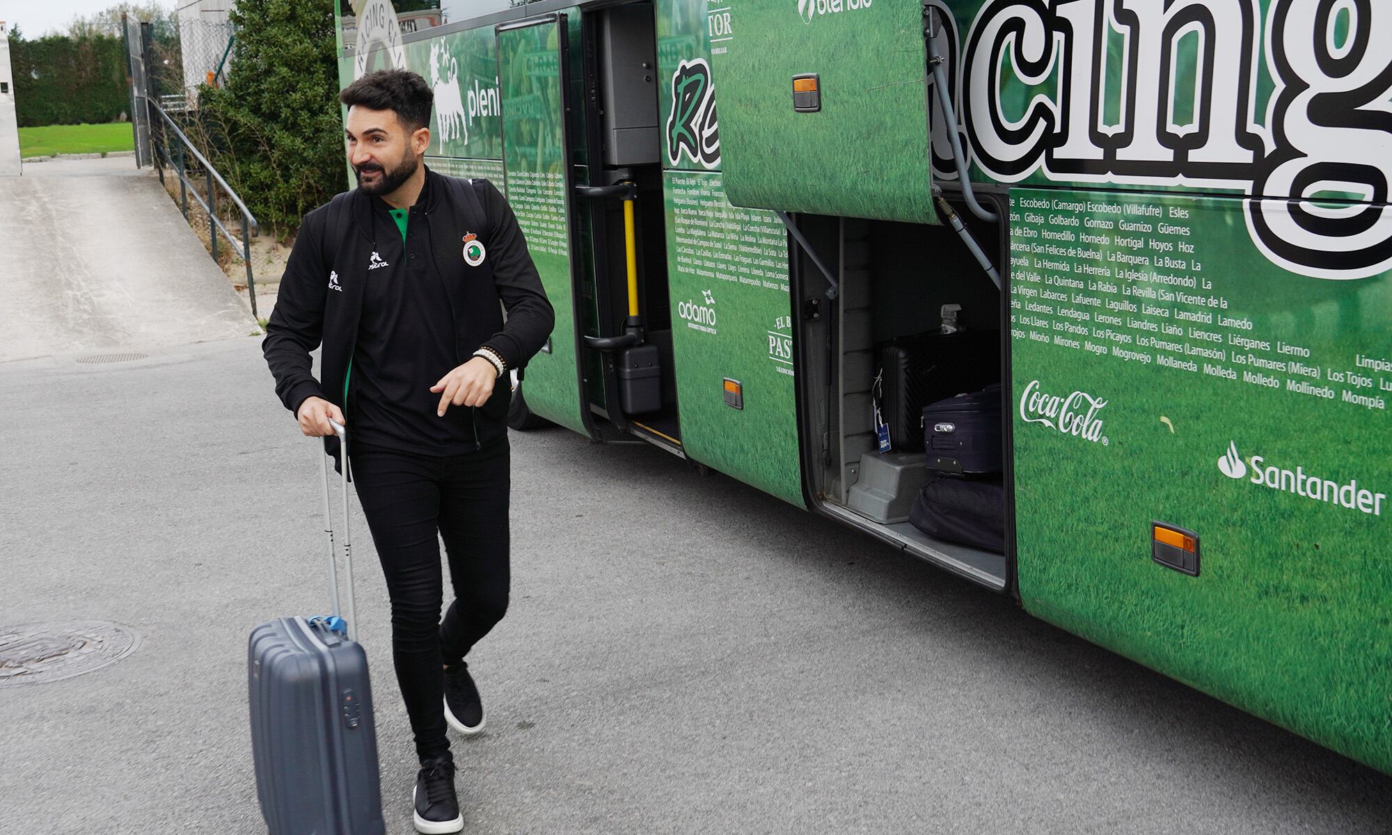 Romo, antes de subir al autobus