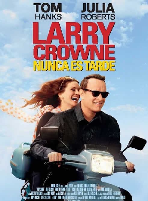 Julia Roberts y Tom Hanks aparecen en el cartel de la película &#039;Larry Crowne&#039; en una moto y sin casco. La DGT ha sancionado a la productora con 30.000 euros