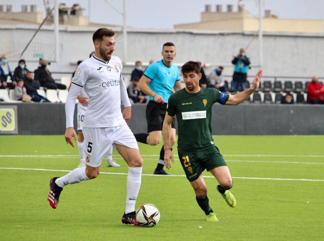 Javi Flores, en el partido de Ceuta