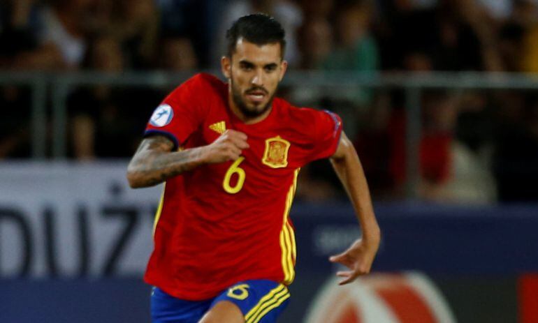 Dani Ceballos durante la final del Europeo sub21