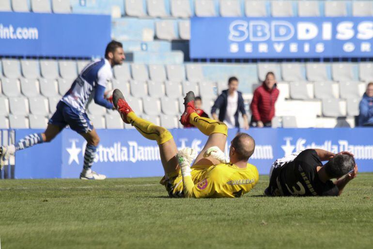 Imagen del partido jugado ayer