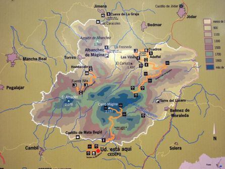 Plano de la comarca donde se ubican todos los municipios