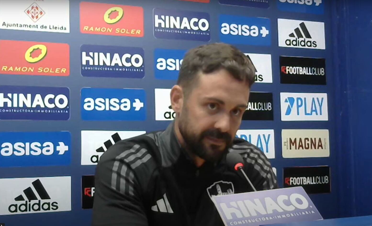 Marc García, en una rueda de prensa durante su etapa en el Lleida